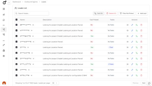 Outbound Calling Interface
